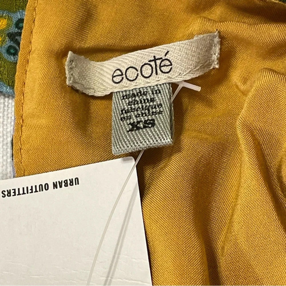 ECOTE by URBAN OUTFITTERS Guinevere Open Back Frock Dress in Yellow - Picture 5 of 7
